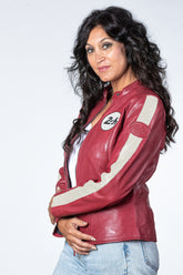 Amanda 24H Le Mans Red Racing Leather Jacket for Women